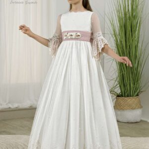 vestido de comunión Montserrat Lozano 2522  talla 10 años.