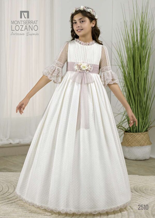 vestido Montserrat Lozano 2510tull plumeti
