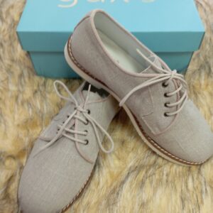 Zapato Blucher niño ceremonia lino Taupe GUX'S