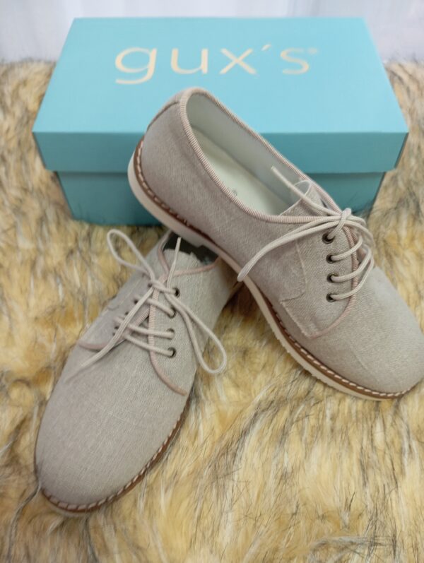 Zapato Blucher niño ceremonia lino Taupe GUX'S