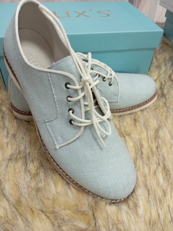 Zapato Blucher verde agua  N37